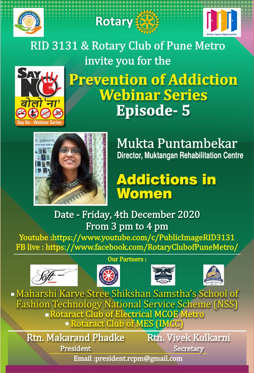 Mukta Puntambekar - Addictions in Women - Webinar Episode 5